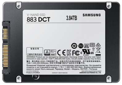 三星883 DCT 3.84TB SATA3.0企业级SSD硬盘